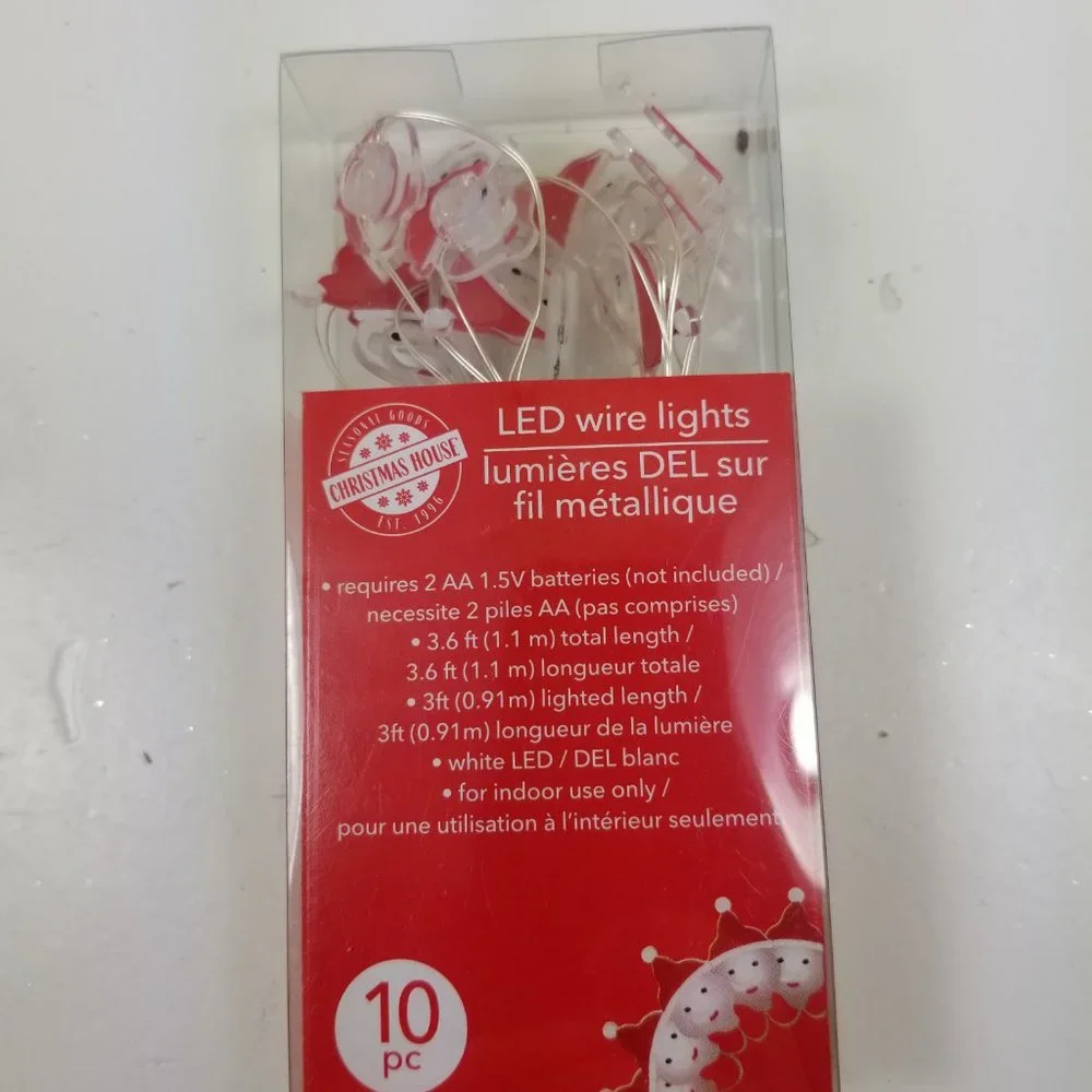 Miny Santa Christmas Led string of lights need AA Batteries